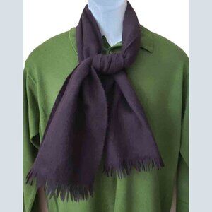 Vintage Uruguay Lambswool Lambs Wool Scarf Brown Men's